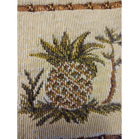 Distressed TAPESTRY Tropical Palm tree And Pineapple Placemats Set of 4 READ - Picture 3 of 6